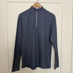 Killtec Shirt Top Womens Sz 8 Navy Blue 1/4 Zip Pullover Long Sleeve Activewear